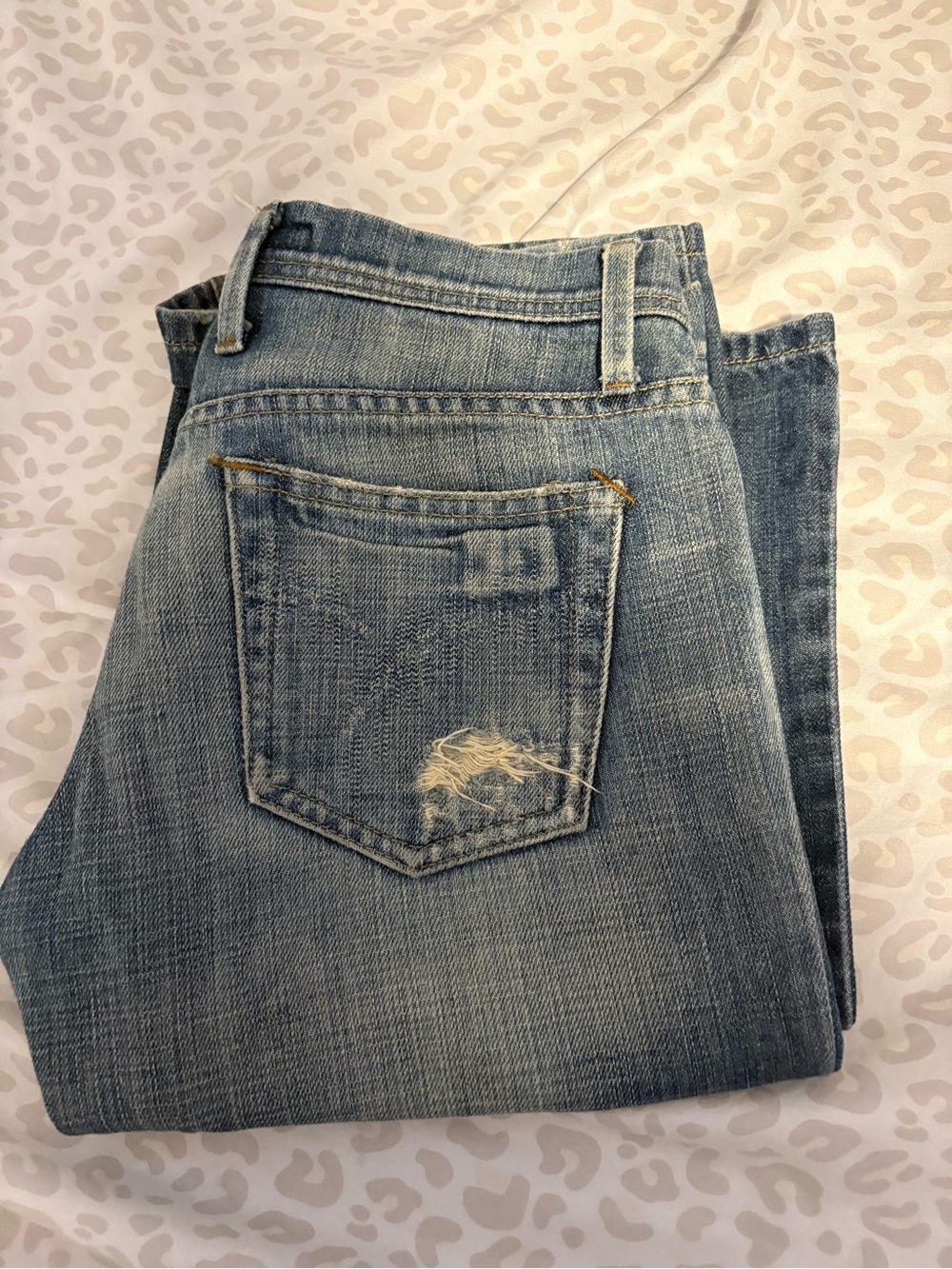 Joe's Jeans Women's Boot Cut Light Blue Distressed Denim